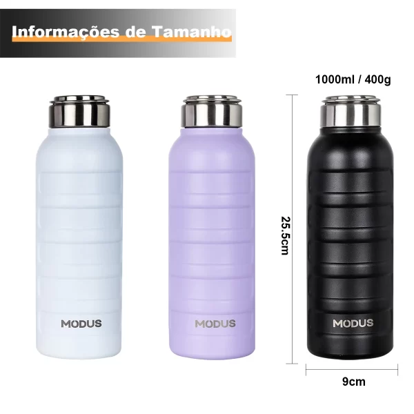Garrafa Térmica Viagem Frio E Quente Carro Caneca 1000ml - Imagem 2