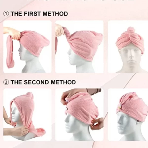 Tampão de Banho Seca Rápido para Cabelo - Imagem 3