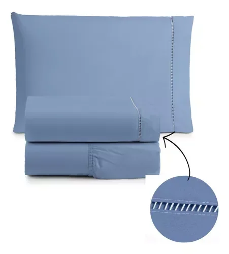 Assorted Colors Folha de Cama 200 fios, 100% algodão, 4 pcs