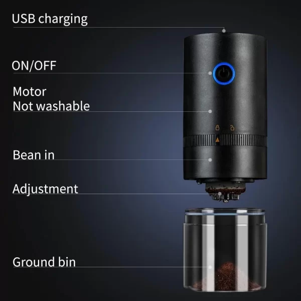 Moedor de Café Portátil Automático para Acampamento - Imagem 2
