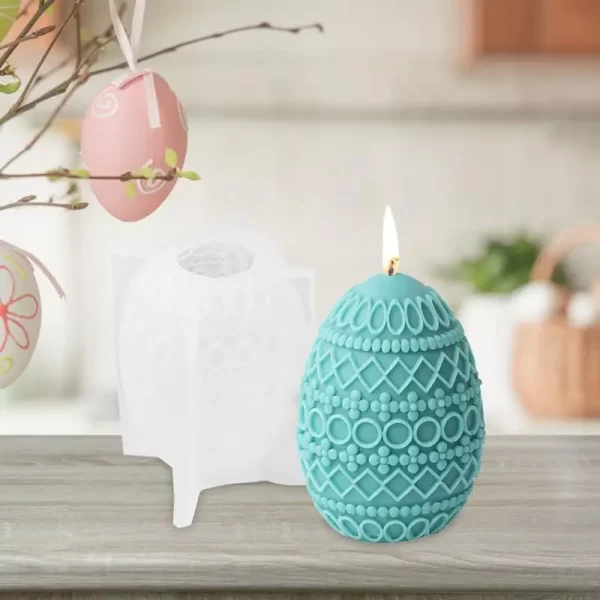 Molde De Silicone De Páscoa Para Fabricação De Vela - Imagem 5