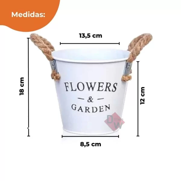 Vaso Decorativo Moderno Cachepot Branco - Imagem 4
