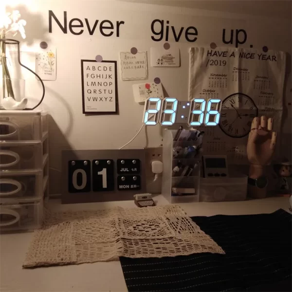 Relógios de Parede Digitais LED Ajustáveis - Imagem 2