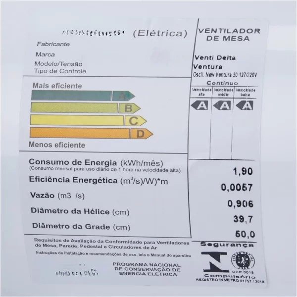OSCILANTE-Mini Ventilador Portátil Branco, Ventilador De Mesa De Plástico, Refrigerador De Ar, Ar Condicionado, Ar co, Ventilador De Mesa, 50 BI-Volt - Imagem 4