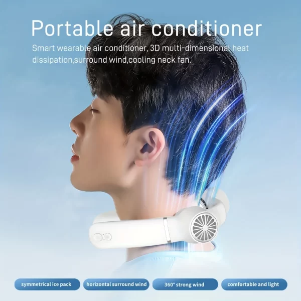 Refrigerador de Ar Portátil Auskang com Chip de Refrigeração - Mãos-Livres e 3 Velocidades - Imagem 6