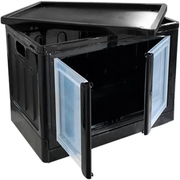 Organizador Empilhável Dobrável Com Rodas - 75l - Imagem 2