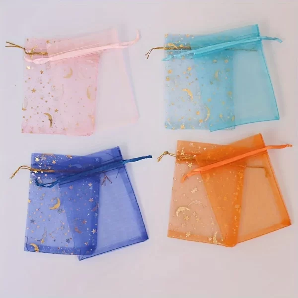 Saco de Organza Star and Plain Drawstring 4.72 * 3.54in - Imagem 4