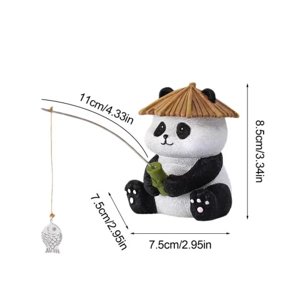 Estátua Criativa Panda em Resina - Imagem 6