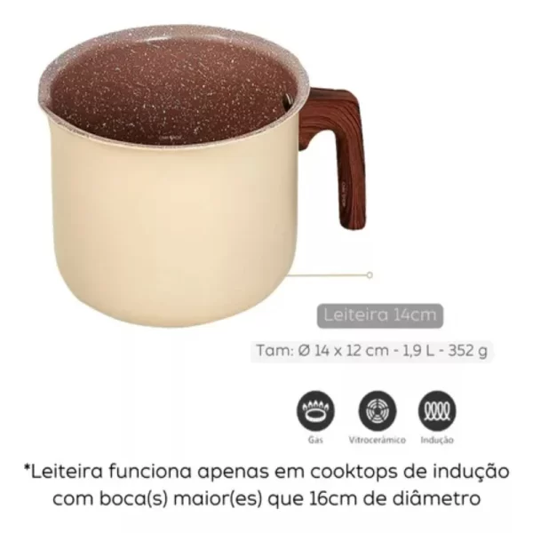 Conjunto de Panelas de Indução Cerâmica Antiaderente 10 pcs - Imagem 2