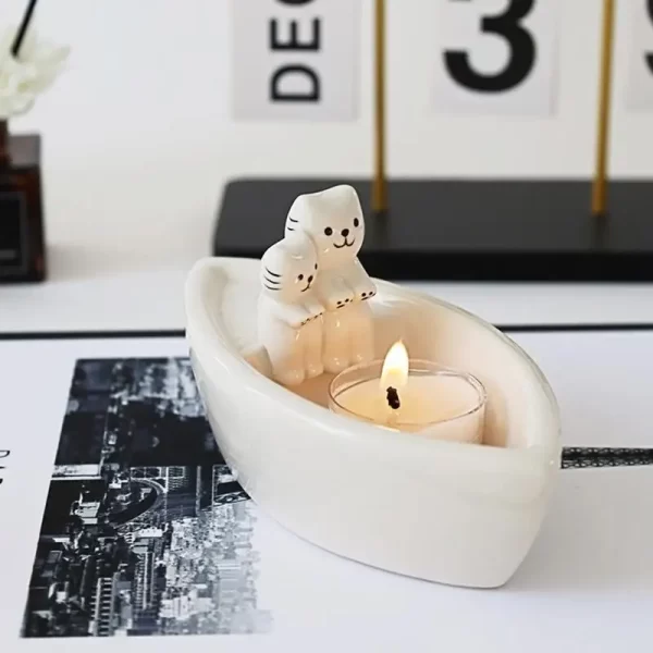 Porta-velas de Chá Gato - Imagem 3