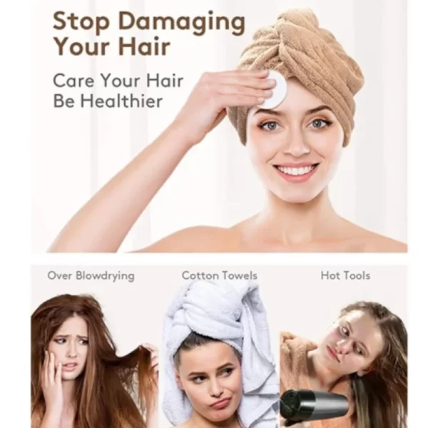 Tampão de Banho Seca Rápido para Cabelo - Imagem 2