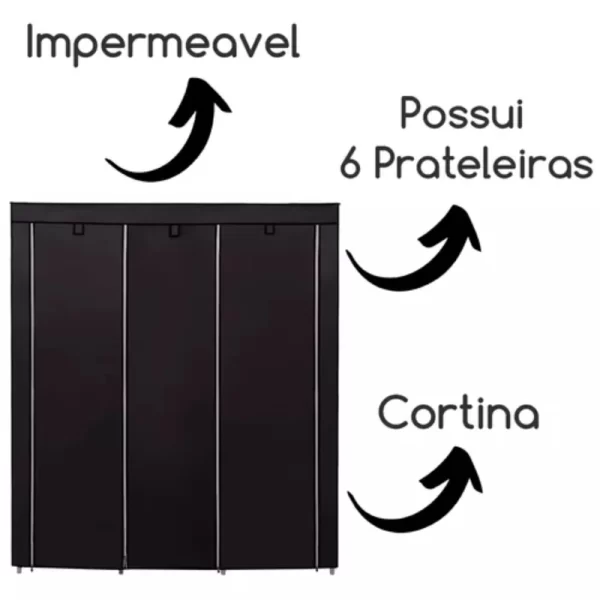 Organizador De Roupeiro Portátil Dobrável - Imagem 4