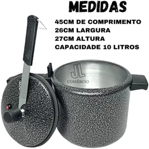 Panela De Pressão Certificada Inmetro, Panelas Craqueado, Fritadeiras De Pressão, 10 L, Portátil - Imagem 4