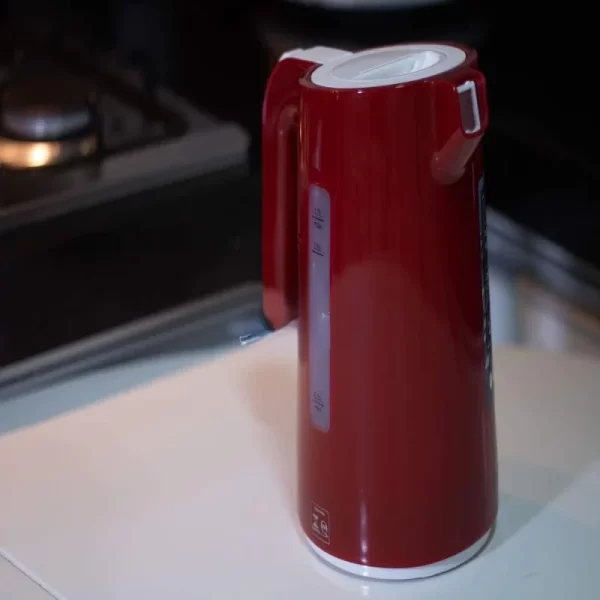 Chaleira Térmica Elétrica Vermelha Vibrante, 1.7L, 110V - Imagem 4