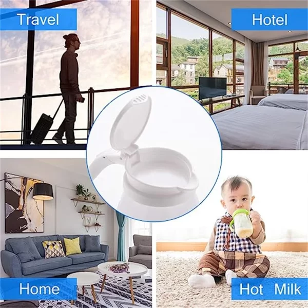 Chaleira Elétrica Portátil Dobrável de Silicone Dobrável com Plugue 110 V EUA - Imagem 5