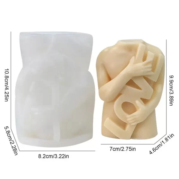 Moldes De Vela Corpo Humano Hold Love - Imagem 6