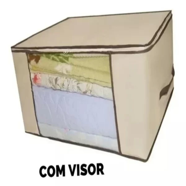 Organizadores Roupas Cor Bege, 4 Caixas - Imagem 6