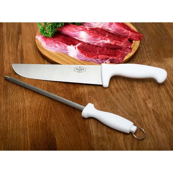 Jogo para Churrasco Bandeja Wok Faca e Chaira 4 peças Prana - Imagem 2