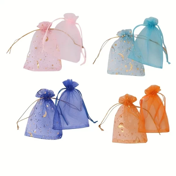 Saco de Organza Star and Plain Drawstring 4.72 * 3.54in - Imagem 2