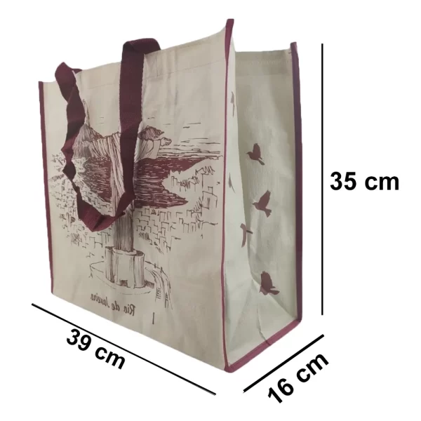 Bolsa Ecobag Sacola de Ombro Reutilizavel Ecologica Dobravel - Imagem 3