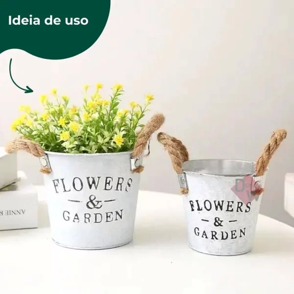 Vaso Decorativo Moderno Cachepot Branco - Imagem 2