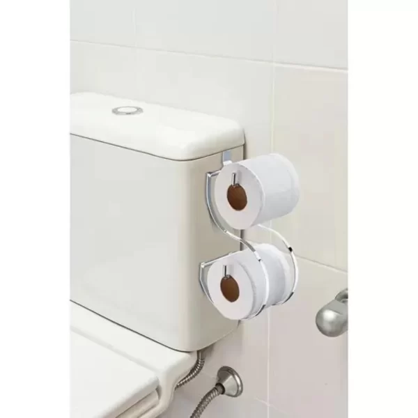 Suporte Para Papel Higiênico Duplo Caixa Acoplada Em Aço Carbono - Imagem 2