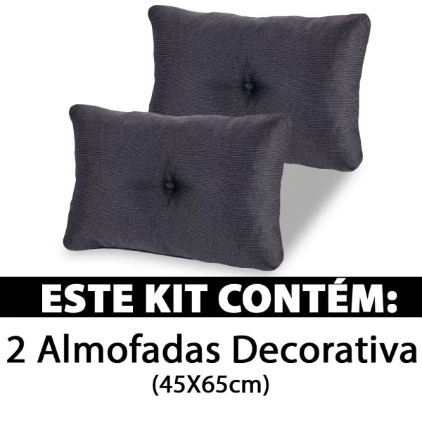 Kit 2 Peças Almofada Com Enchimento Flocos de Espuma 45x65cm Bf Colchoes - Imagem 2