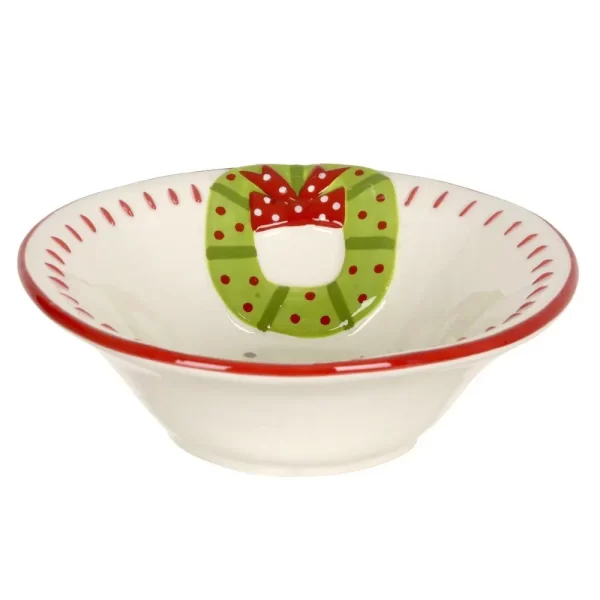 Bowl Cerâmica Guirlanda de Natal 15x15m D&A - Imagem 2
