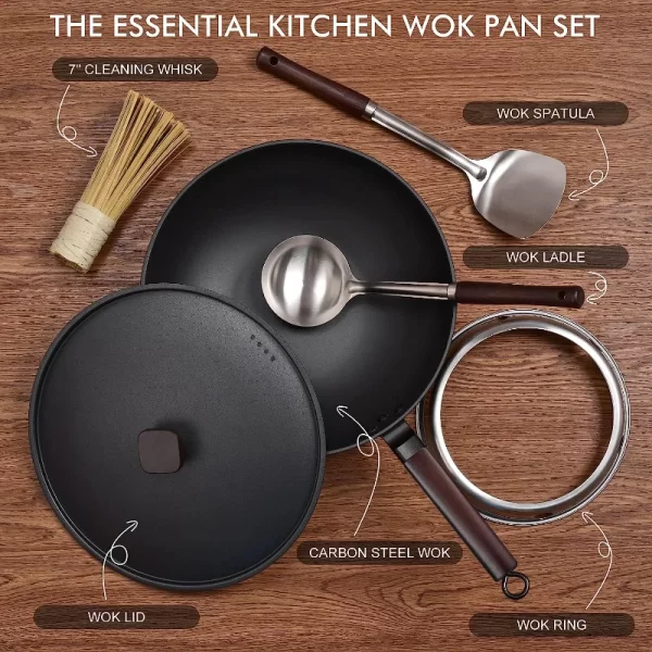 Frigideira de Carbono Wok com Tampa - Imagem 2