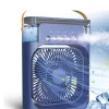 Mini Ventilador Refrigerador De Ar Com 5 Furos, Silencioso, Umidificador Portátil, Spray, Refrigerado A Água