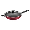 Panela Wok Tramontina Loreto 28cm 3,3l Antiaderente Com Tampa Vermelho