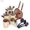 Conjunto de Panelas de Indução Cerâmica Antiaderente 10 pcs