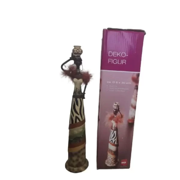 Estátua Mulher Negra Africana Escultura Decorativa 30cm - Imagem 3