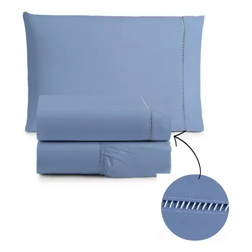Assorted Colors Folha de Cama 200 fios, 100% algodão, 4 pcs - Imagem 5