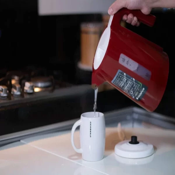 Chaleira Térmica Elétrica Vermelha Vibrante, 1.7L, 110V - Imagem 2