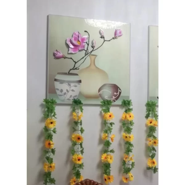 Corrente de Girassol Flor Artificial 2m Flores - Imagem 4