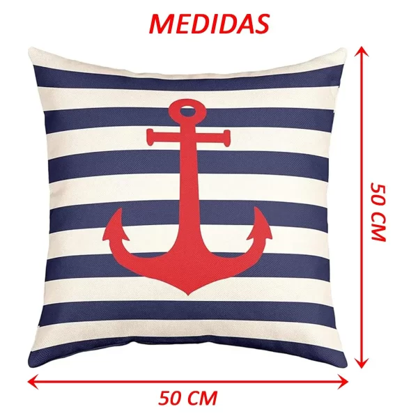 Kit 3 Capas De Almofadas Barco À Vela Navegação Marítima - Imagem 4