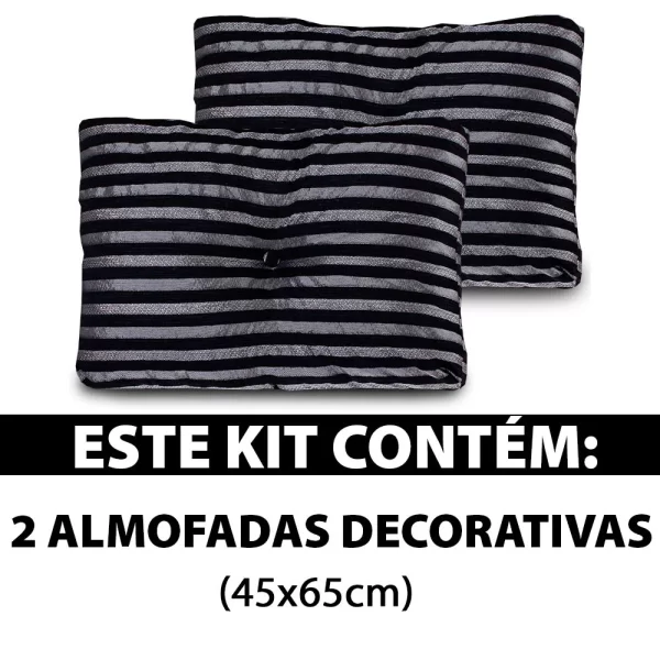 Kit 2 Peças Almofada Com Enchimento 45x65cm - Imagem 2