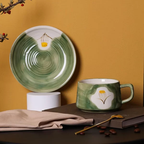 Vintage Underglaze Cerâmica Café - Imagem 5