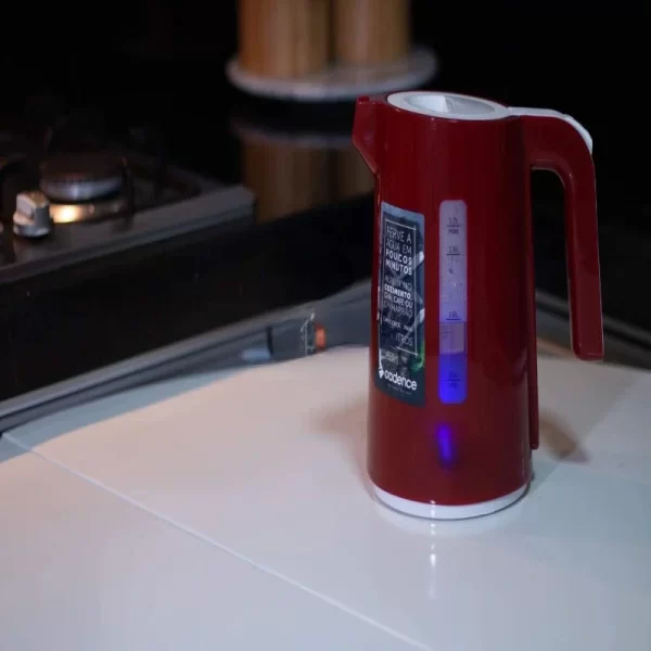 Chaleira Térmica Elétrica Vermelha Vibrante, 1.7L, 110V - Imagem 3