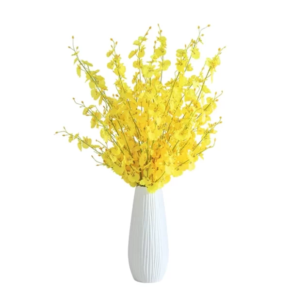 Flores Artificiais Orquídea Chuva de Ouro c/1 Ramo de 5 Galhos 95 cm - Imagem 4