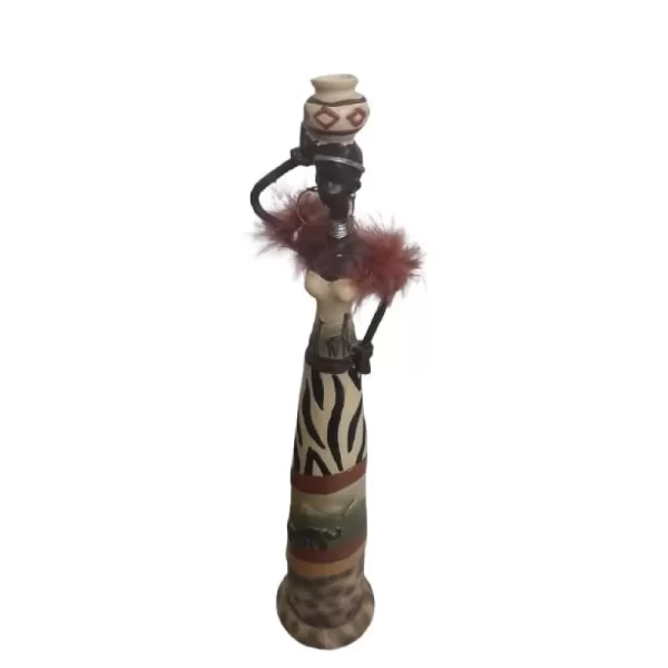 Estátua Mulher Negra Africana Escultura Decorativa 30cm - Imagem 2