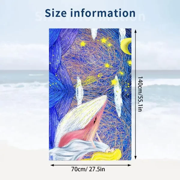 Toalha de Microfibra Ultra Absorvente de Praia, Secagem Rápida - Imagem 6