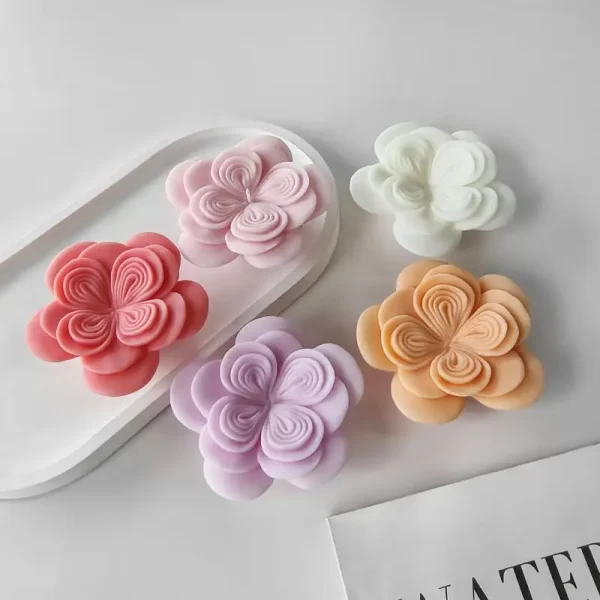Molde de Silicone Rose Shape Candle - Imagem 4