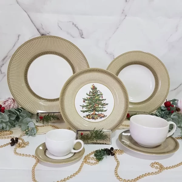Prato Fundo Cerâmica Celebrate Fendi Individual Ø25cm Alleanza - Imagem 2