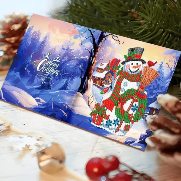 Cartões de Natal com Strass Pintura Broca - Imagem 3