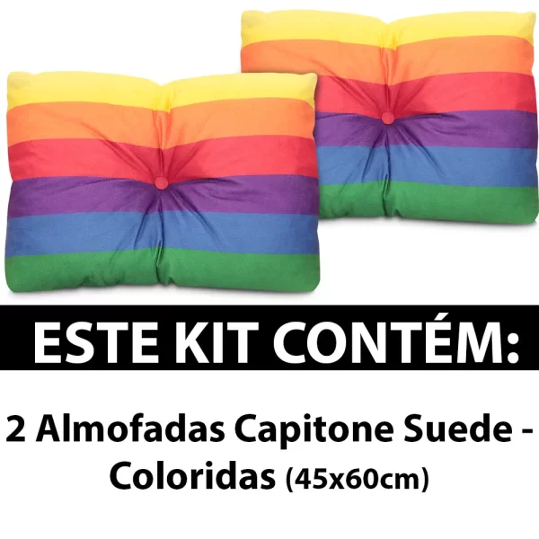 Kit 2 Peças Almofadas com Enchimento Flocos de Espuma 45x65 cm - Imagem 2