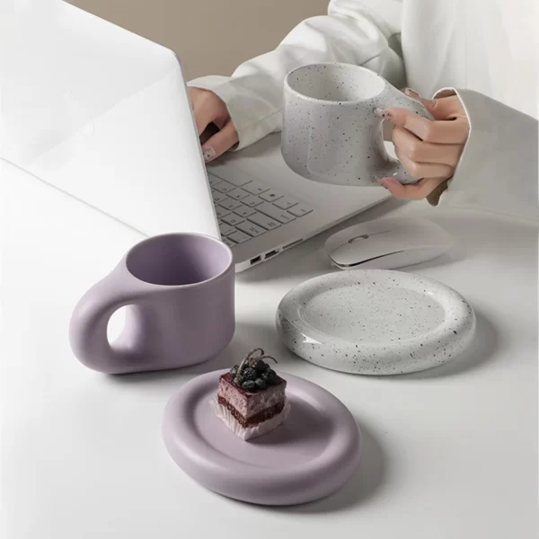 Conjunto de Caneca e Pires de Cerâmica - Imagem 3