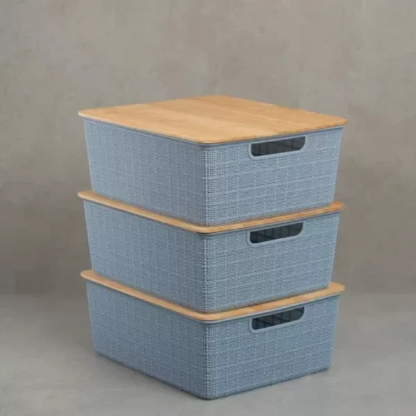 Organizador com Tampa de Bambu 12L - Imagem 4
