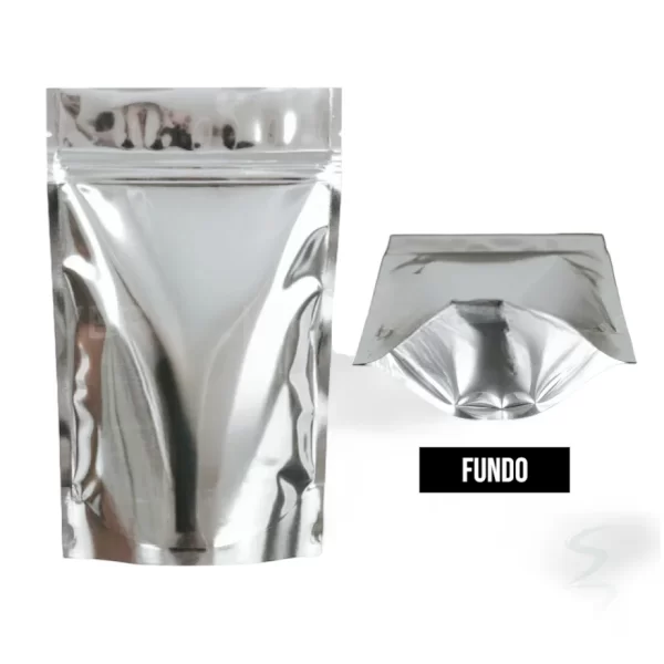 50 Sacos Laminados Metalizados Com Zip Lock 10x15x5 - Imagem 5